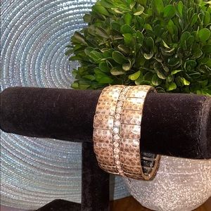 🔲WHBM🔲 Hammered Metal & Rhinestone Bracelet